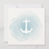 Blauwe Waterverf Anchor Nautical Kaart (Voorkant)