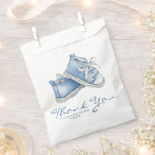 Blauwe Waterverf Baby Booties Baby shower Bedankzakje (Geknipt)