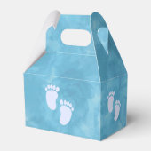 Blauwe Waterverf Baby shower Aangepast Bedankdoosjes (Achterkant)
