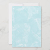 Blauwe Waterverf Baby shower Kaart (Achterkant)