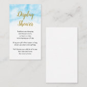 Blauwe Waterverf | Baby shower Kaart weergeven (Voorkant / Achterkant)