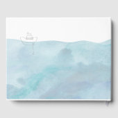 Blauwe Waterverf Baby shower | nautisch Gastenboek (Achterkant)