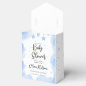 Blauwe Waterverf Baby shower, Oh Boy Baby shower Bedankdoosjes (Geopend)