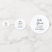 Blauwe Waterverf Baby shower, Oh Boy Baby shower Confetti (Voorkanten)