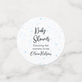 Blauwe Waterverf Baby shower, Oh Boy Baby shower Confetti (Kleine voorkant)