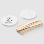 Blauwe Waterverf Baby shower, Oh Boy Baby shower Handwaaier (Niet-gemonteerd)