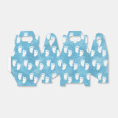Blauwe Waterverf Baby shower voetafdrukpatroon Bedankdoosjes (Uitgevouwen)