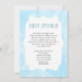 Blauwe Waterverf Baby Sprinkle / boy baby shower Kaart (Voorkant)