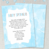 Blauwe Waterverf Baby Sprinkle / boy baby shower Kaart
