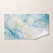 Blauwe waterverf bad handdoek (Handdoek)