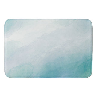 Blauwe waterverf badmat