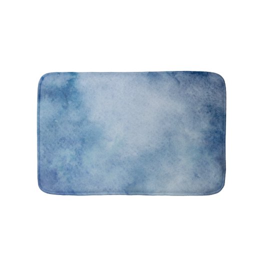 Blauwe Waterverf Badmat (Voorkant)