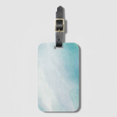 Blauwe waterverf bagagelabel (Voorkant (verticaal))