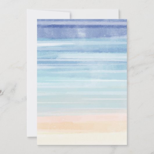 Blauwe Waterverf ballon Baby Boy Shower Kaart (Achterkant)