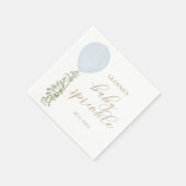 Blauwe Waterverf ballon Eucalyptus Baby Servet (Hoek)