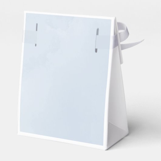 Blauwe Waterverf betoverende Cloudscape bruiloft Bedankdoosjes (Achterkant)