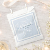 Blauwe Waterverf betoverende Cloudscape bruiloft Bedankzakje (Geknipt)