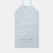 Blauwe Waterverf betoverende Cloudscape bruiloft Cadeaulabel (Voorkant)