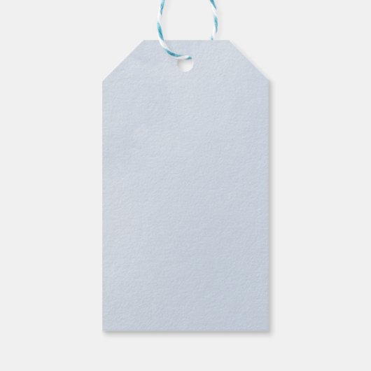 Blauwe Waterverf betoverende Cloudscape bruiloft Cadeaulabel (Achterkant)