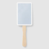 Blauwe Waterverf betoverende Cloudscape bruiloft Handwaaier (Achterkant)