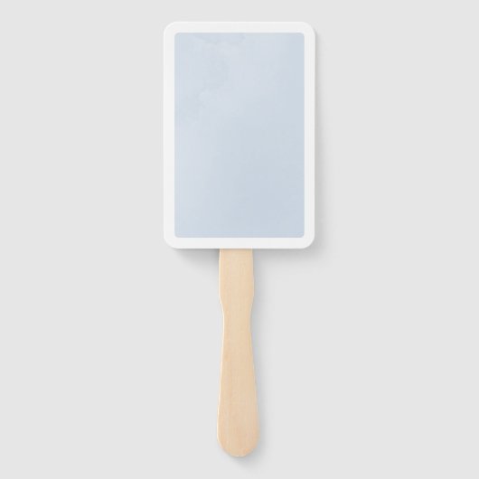 Blauwe Waterverf betoverende Cloudscape bruiloft Handwaaier (Achterkant)