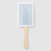 Blauwe Waterverf betoverende Cloudscape bruiloft Handwaaier (Voorkant)