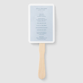 Blauwe Waterverf betoverende Cloudscape bruiloft Handwaaier