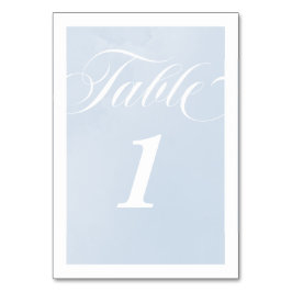 Blauwe Waterverf betoverende Cloudscape bruiloft Kaart