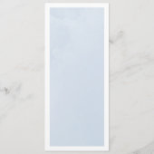 Blauwe Waterverf betoverende Cloudscape bruiloft Menu (Achterkant)