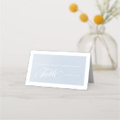 Blauwe Waterverf betoverende Cloudscape bruiloft Plaatskaartje (Voorkant)