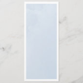 Blauwe Waterverf betoverende Cloudscape bruiloft Programmakaart (Achterkant)