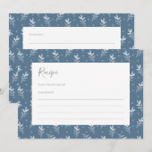 Blauwe Waterverf bladeren en Stippen patroonrecept (Voorkant / Achterkant)