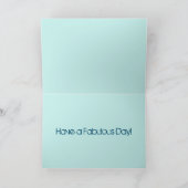 Blauwe Waterverf Blauwgroen vogelvogels Kaart (Binnen)