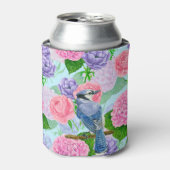 Blauwe waterverf blikjeskoeler (Blikje Voorkant)