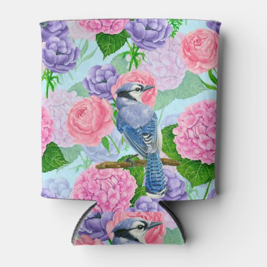 Blauwe waterverf blikjeskoeler (Voorkant)