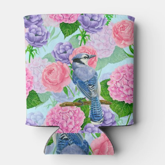 Blauwe waterverf blikjeskoeler (Achterkant)