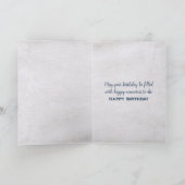 Blauwe Waterverf Bloeddag Kaart (Binnen)