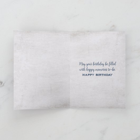 Blauwe Waterverf Bloeddag Kaart (Binnen)