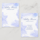 Blauwe Waterverf Bloem Sieraden Oorbel Display Visitekaartje (Voorkant / Achterkant)