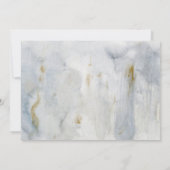 Blauwe Waterverf bloemen Baby of Vrijgezellenfeest Kaart (Achterkant)