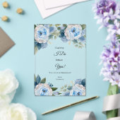 Blauwe Waterverf Bloemen Bruidsmeisje voorstel Kaa Acryl Uitnodigingen (Insitu (Huwelijk))