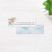 Blauwe Waterverf Bloemen Bruiloft Website Kaarten Mini Visitekaartjes (Bureau)