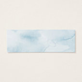 Blauwe Waterverf Bloemen Bruiloft Website Kaarten Mini Visitekaartjes (Achterkant)