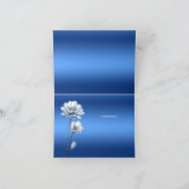Blauwe Waterverf Bloemen Dankjewel Card Bedankkaart (Binnen)