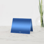 Blauwe Waterverf Bloemen Dankjewel Card Bedankkaart (Achterkant)