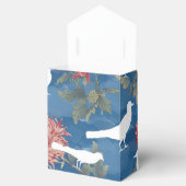 Blauwe Waterverf  bloemen en vogels Bedankdoosjes (Geopend)