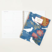 Blauwe Waterverf  bloemen en vogels Planner (Display)