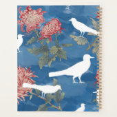 Blauwe Waterverf  bloemen en vogels Planner (Achterkant)