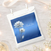 Blauwe Waterverf Bloemen Favoriete Tas Bedankzakje (Geknipt)