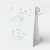  Blauwe Waterverf Bloemen Gracias Dank u Bedankdoosjes (Achterkant)